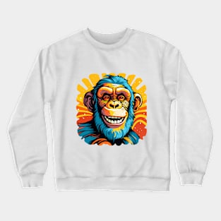 happy ape monkey Crewneck Sweatshirt